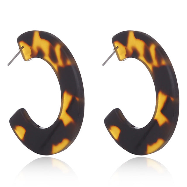Tortoise Leopard Print Earrings