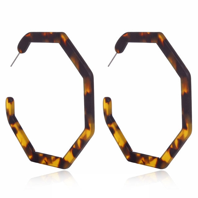 Tortoise Leopard Print Earrings
