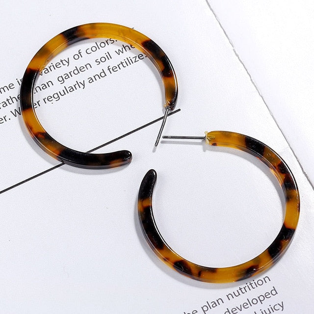 Tortoise Leopard Print Earrings