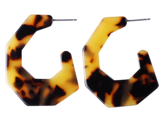 Tortoise Leopard Print Earrings