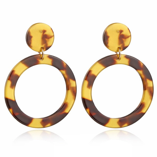 Tortoise Leopard Print Earrings
