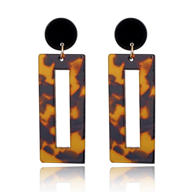 Tortoise Leopard Print Earrings
