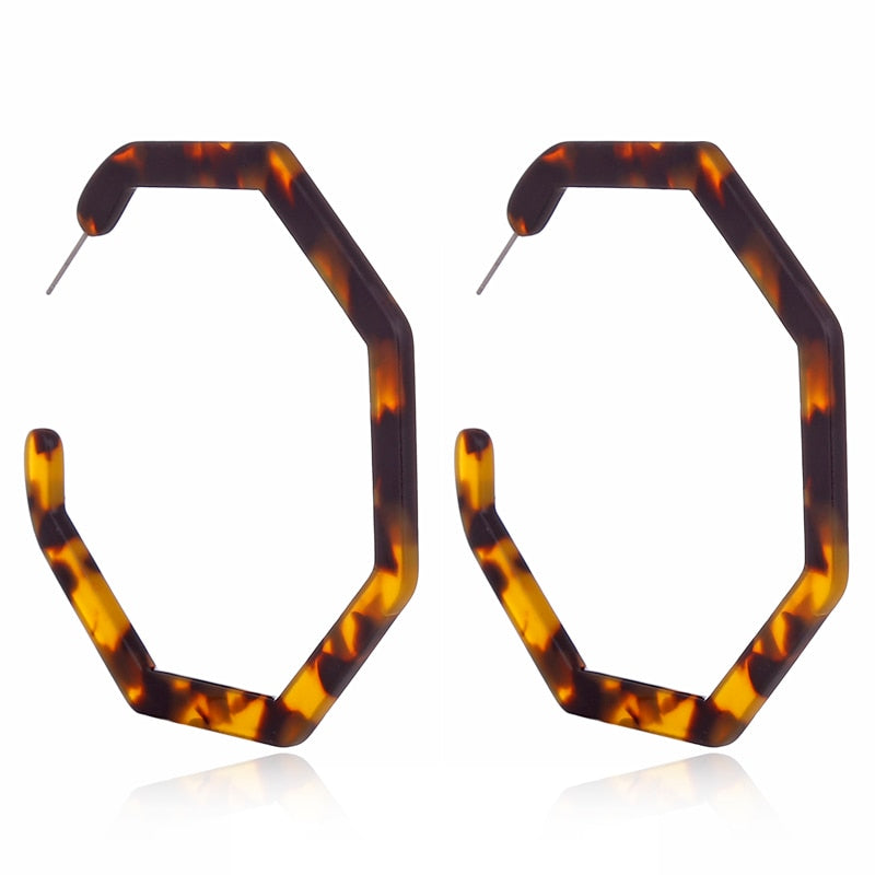 Tortoise Leopard Print Earrings