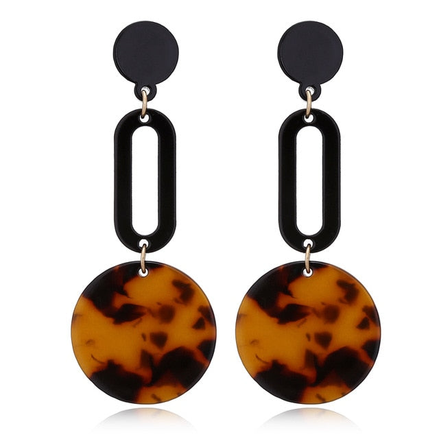 Tortoise Leopard Print Earrings