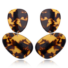 Tortoise Leopard Print Earrings