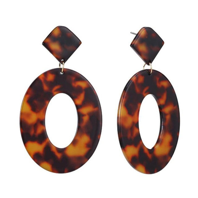 Tortoise Leopard Print Earrings