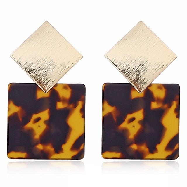 Tortoise Leopard Print Earrings