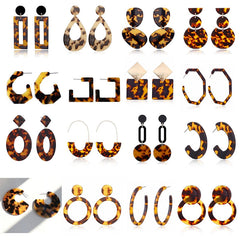Tortoise Leopard Print Earrings