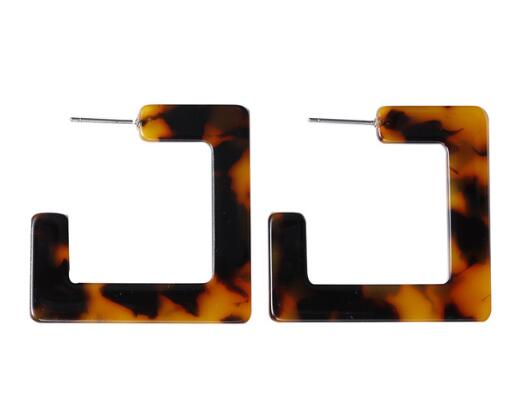Tortoise Leopard Print Earrings