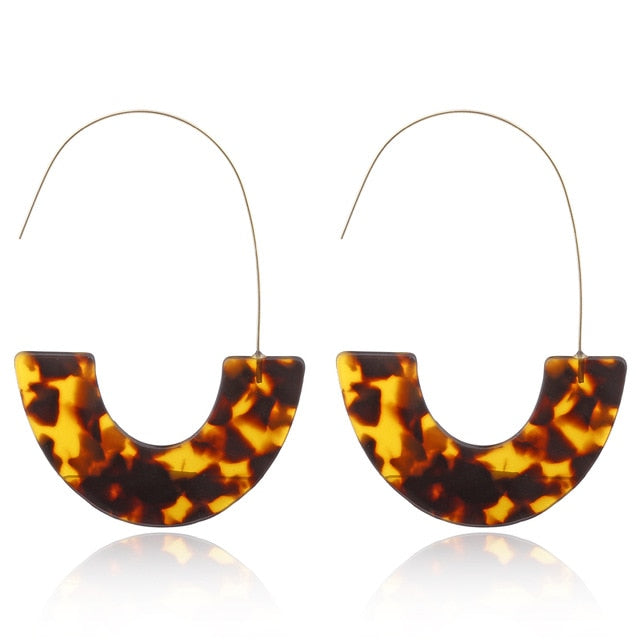 Tortoise Leopard Print Earrings