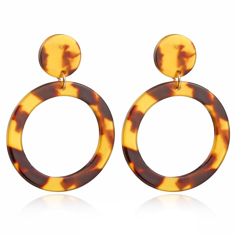Tortoise Leopard Print Earrings