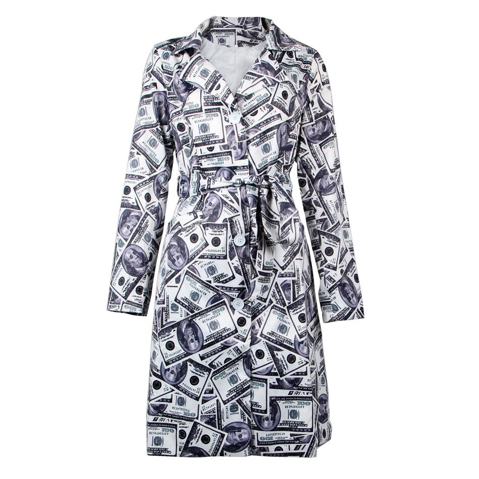 Trench Dollar Bill Coat