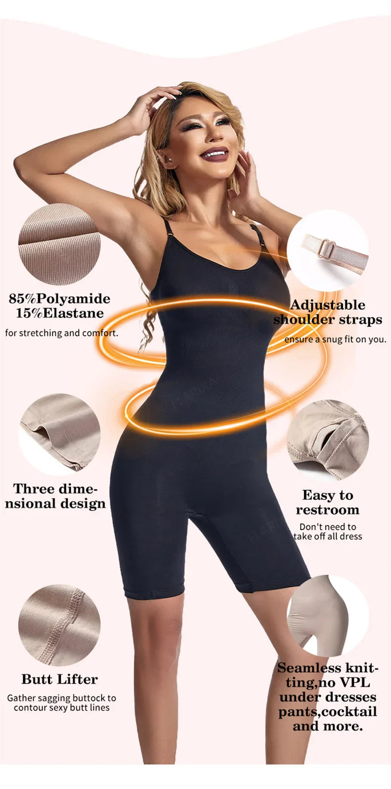Tummy Control Shapewear Romper