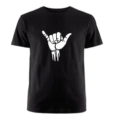 Men Casual Fingers O-Neck T-Shirt