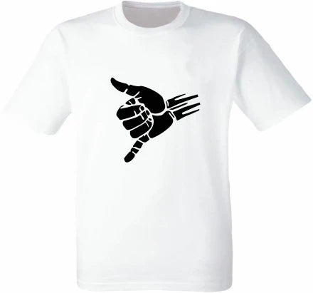 Men Casual Fingers O-Neck T-Shirt
