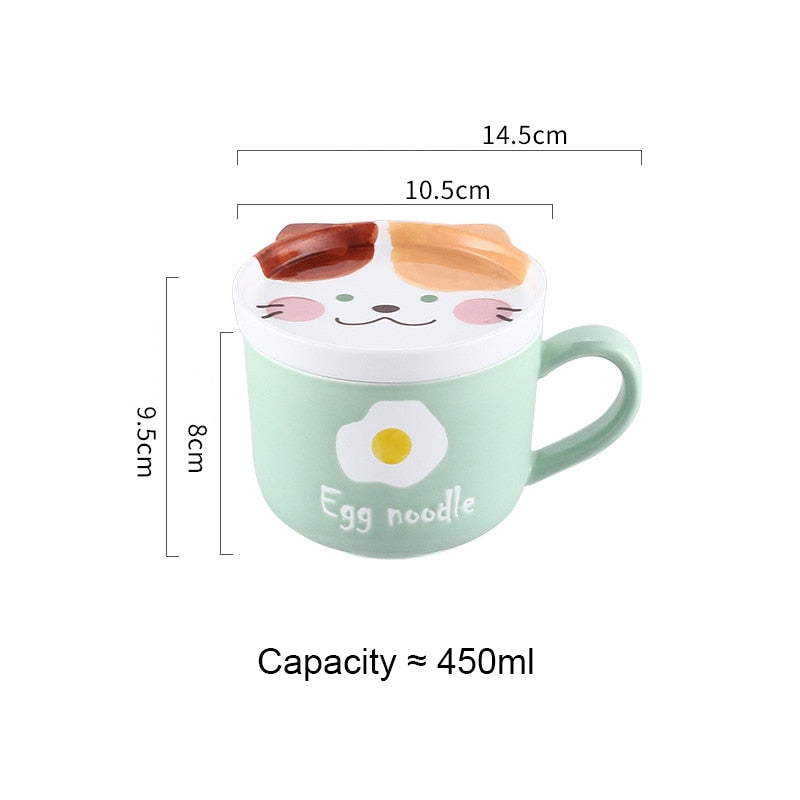 Ceramics Cute Cat Cup Gift Household Cartoon Kawaii