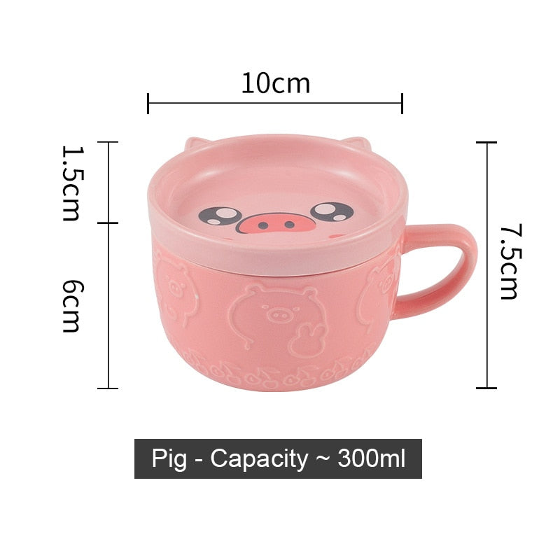 Ceramics Cute Cat Cup Gift Household Cartoon Kawaii