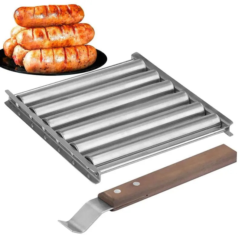 1+1 FREE | WurstRollerâ„?- Stainless steel grill sausage roll