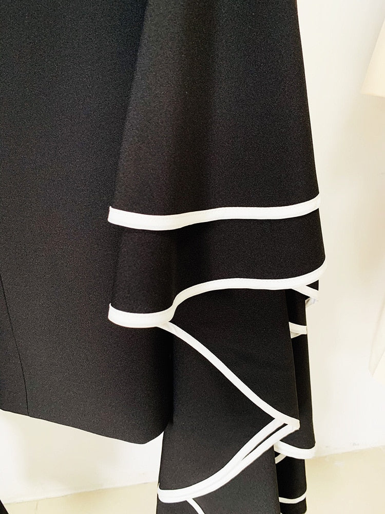 Victoria Ruffles Flare Sleeve Dress