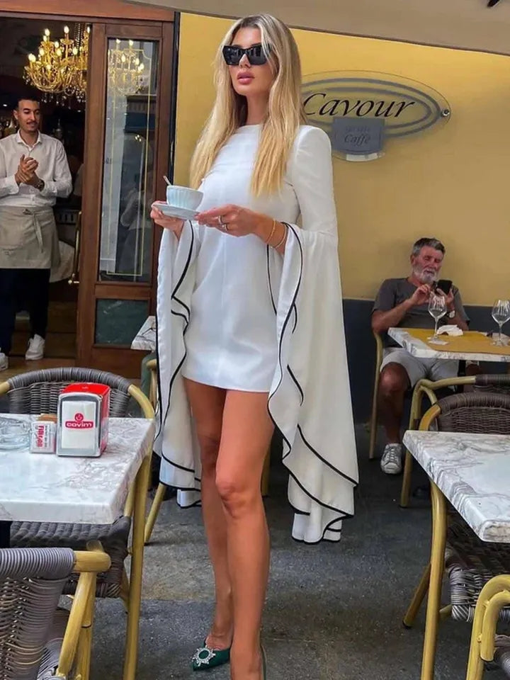 Victoria Ruffles Flare Sleeve Dress