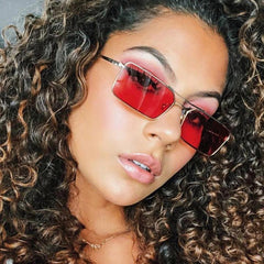 Vintage Narrow Rectangle Sunglasses
