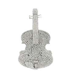 Violin Crystal Clutch Handbag