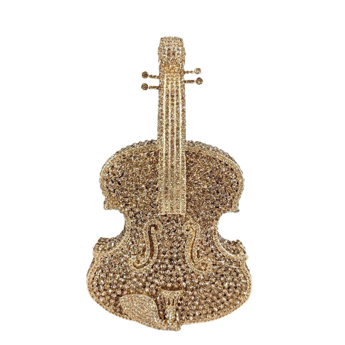 Violin Crystal Clutch Handbag
