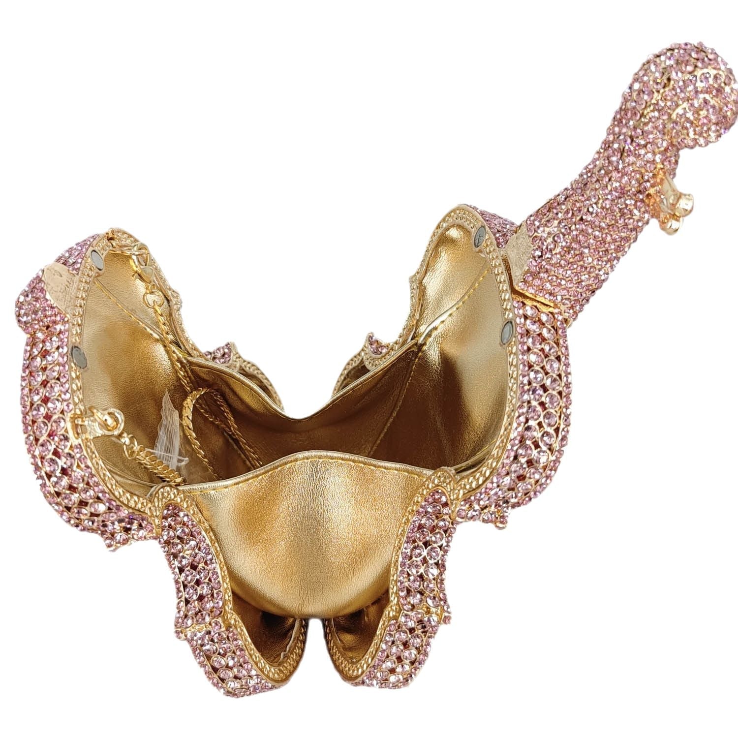Violin Crystal Clutch Handbag