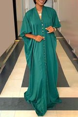 Fashion Loose Solid Color Slit Dress