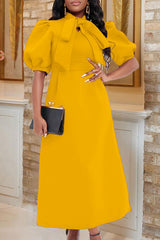 Fashion Temperament Elegant Bow African Dress