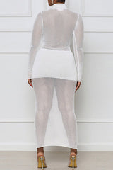 Fashion New Long Skirt Perspective Dress