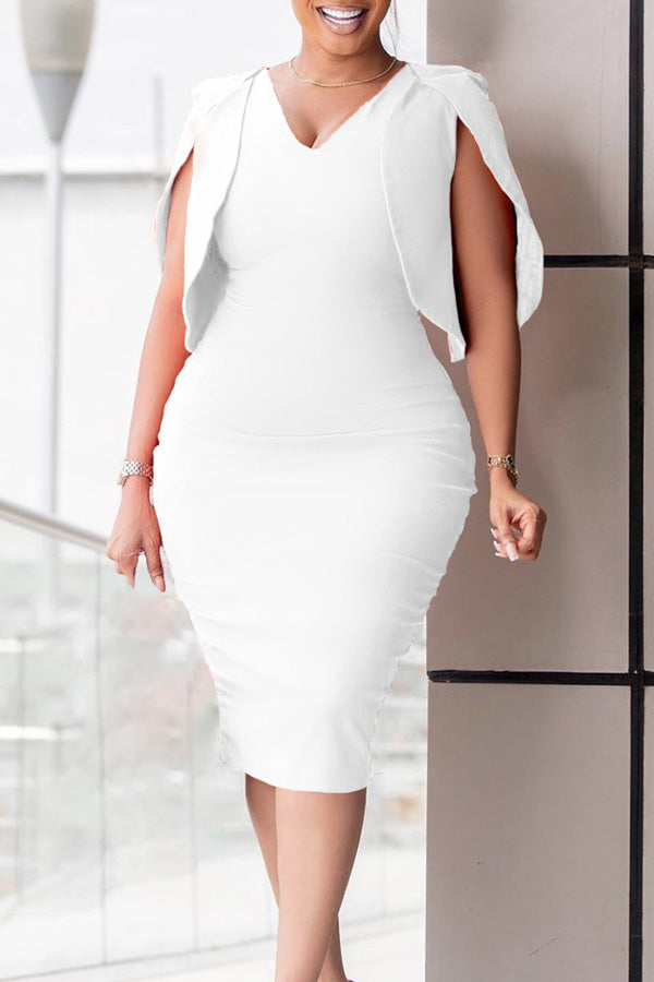 Fashion Elegant Office Dress Package Hip Dress