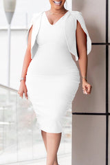 Fashion Elegant Office Dress Package Hip Dress