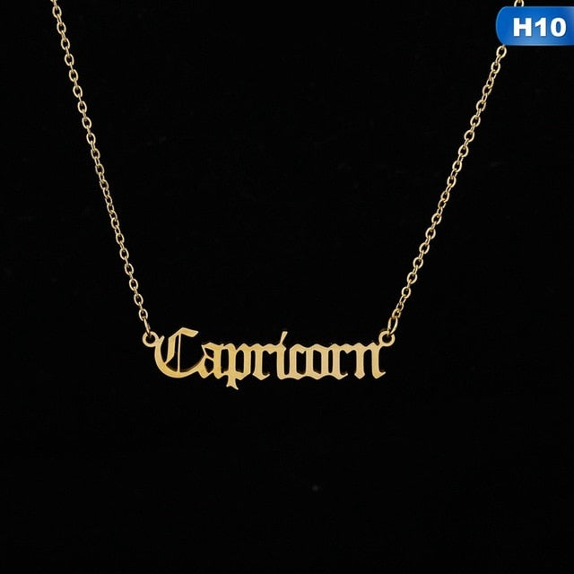 Zodiac Sign Constellations Pendant Necklace