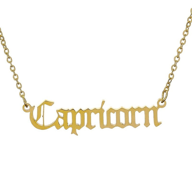 Zodiac Sign Constellations Pendant Necklace