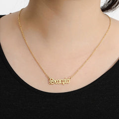 Zodiac Sign Constellations Pendant Necklace