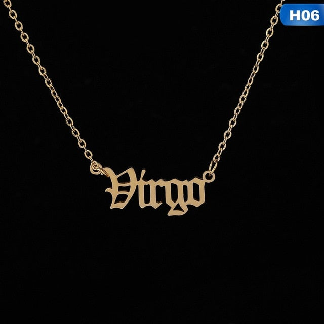 Zodiac Sign Constellations Pendant Necklace
