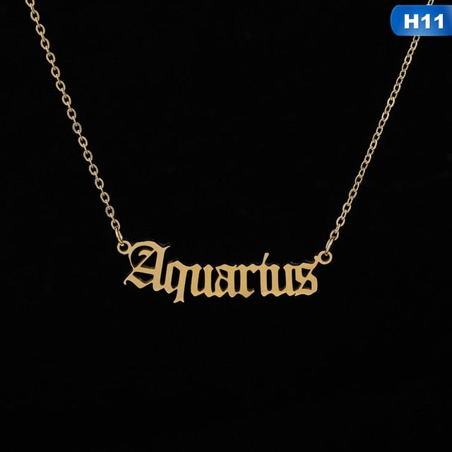 Zodiac Sign Constellations Pendant Necklace