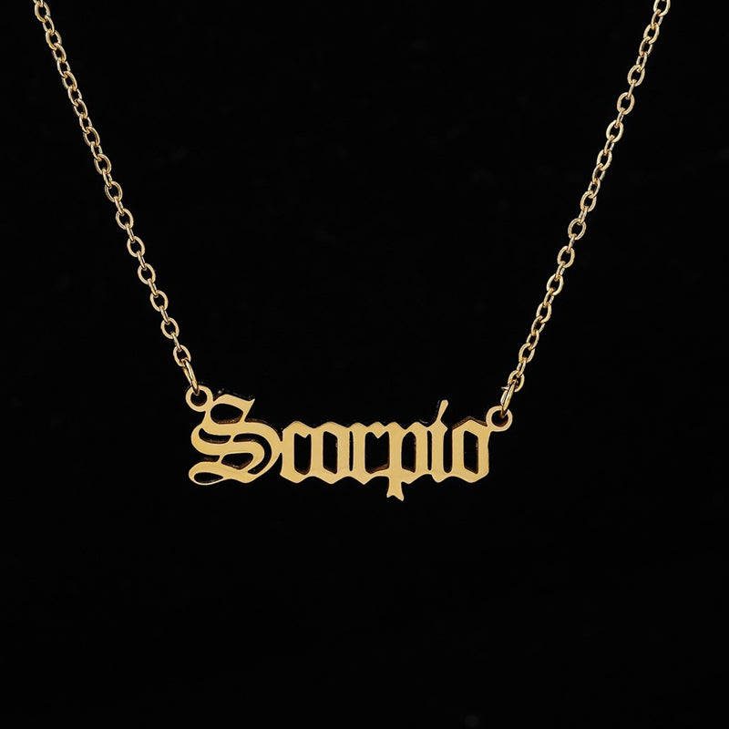 Zodiac Sign Constellations Pendant Necklace