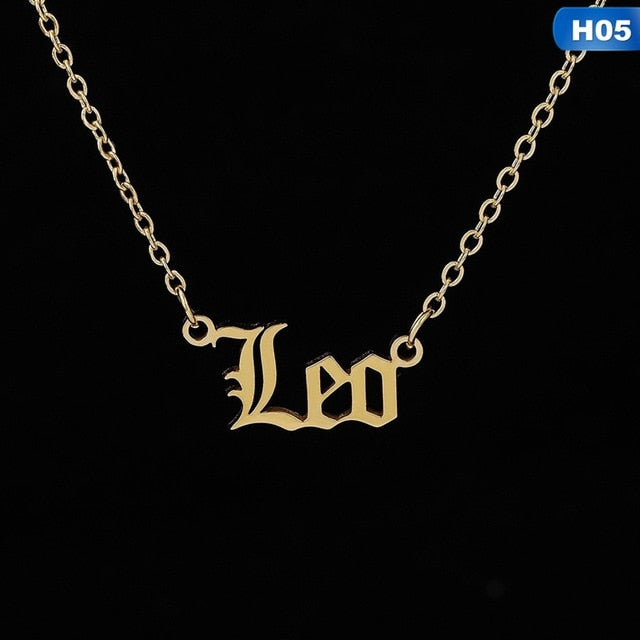 Zodiac Sign Constellations Pendant Necklace