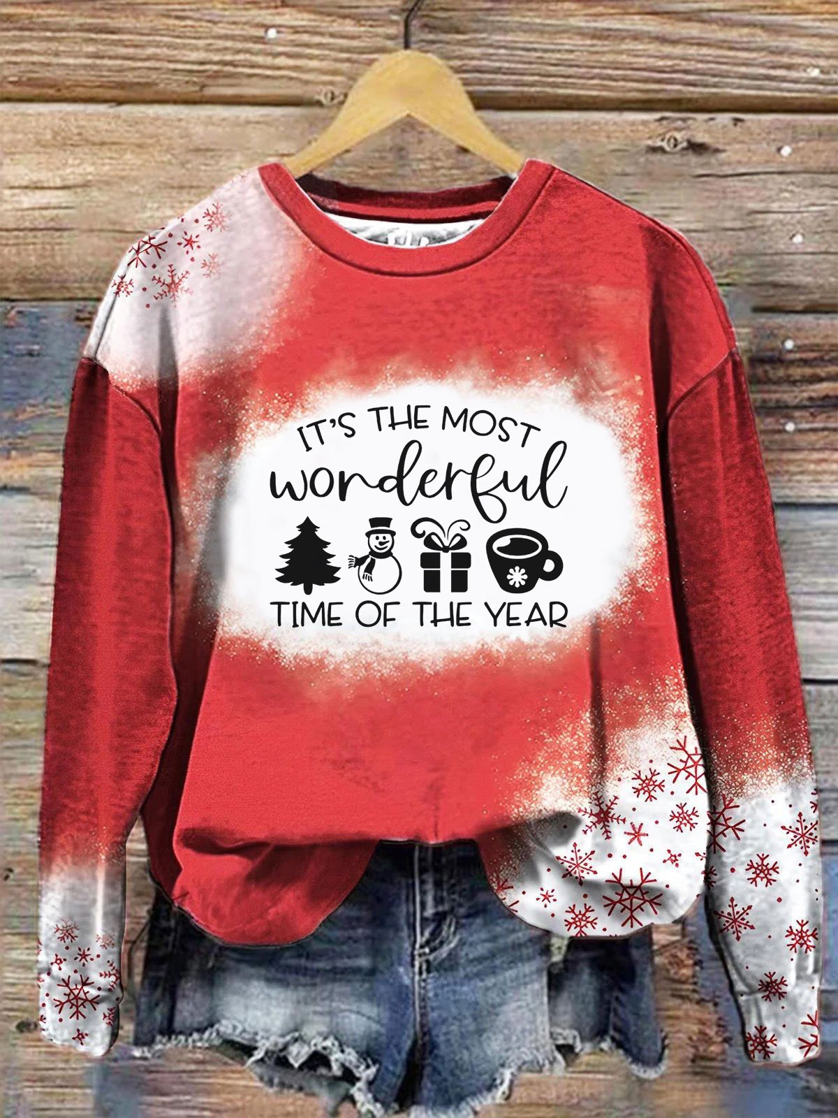 Its The Most Wonderful Time Of The Year Print Sweatshirt