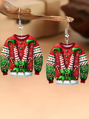Christmas Acrylic Sweater Earrings