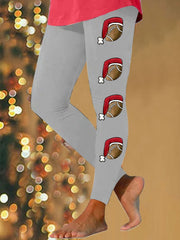 Christmas Hat Football Casual Leggings