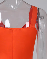 Thick Strap Plain Bodycon Dress