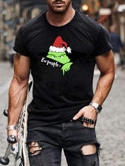 Christmas Hat EW People Print T-Shirt