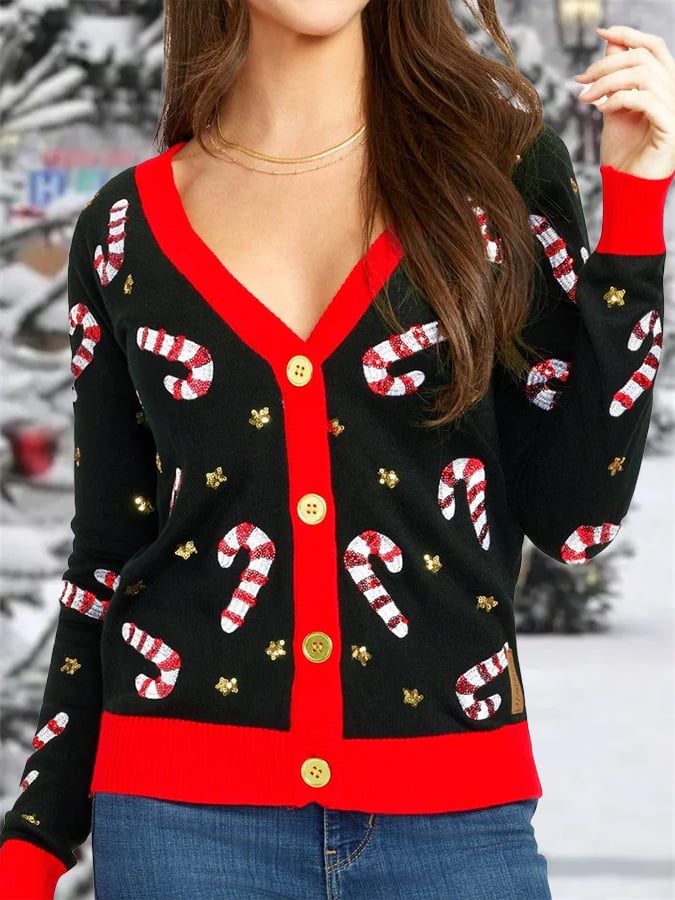 Vintage Christmas Knit Cardigan