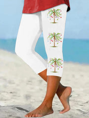 Christmas Palm Tree Holiday Leggings