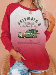 Christmas Tree Vintage Griswold Christmas Print Sweatshirt