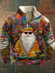 Men's Vintage Santa Print Sweatshirt