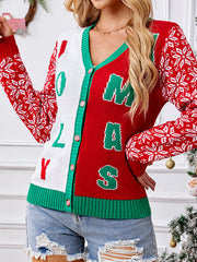CChristmas Jacquard Wool Cardigan